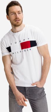 Tričká s krátkym rukávom pre mužov Tommy Hilfiger - biela