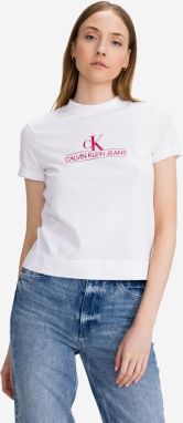Tričká s krátkym rukávom pre ženy Calvin Klein - biela