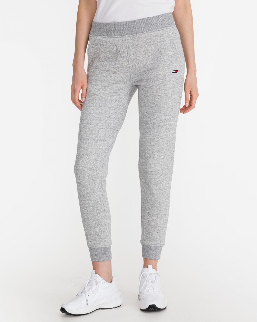 Tepláky pre ženy Tommy Hilfiger - sivá