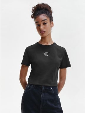 Tričká s krátkym rukávom pre ženy Calvin Klein - čierna