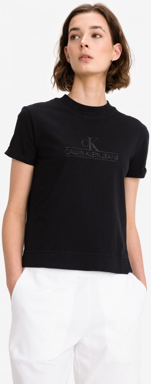 Tričká s krátkym rukávom pre ženy Calvin Klein - čierna
