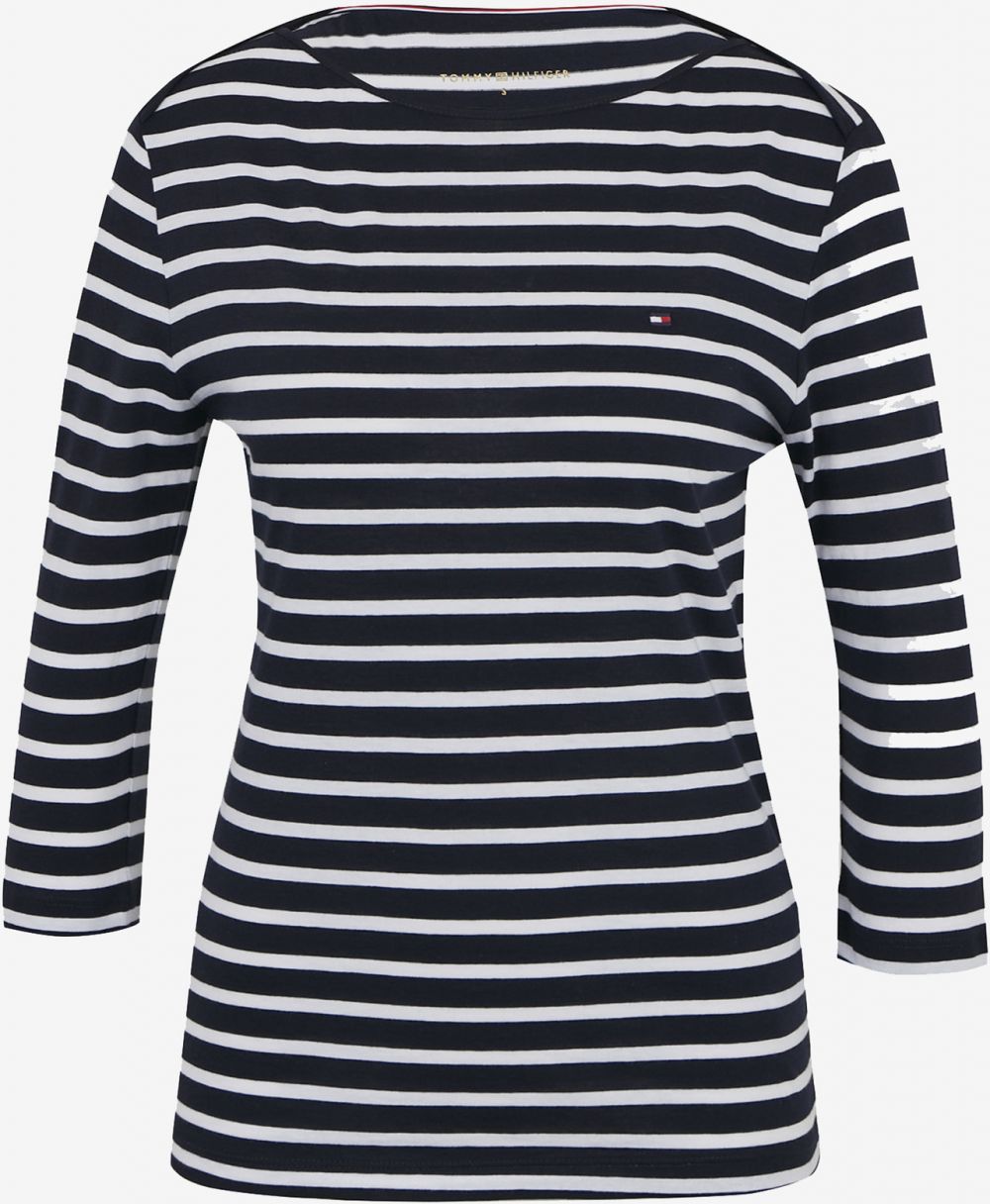 Tričká s dlhým rukávom pre ženy Tommy Hilfiger - modrá