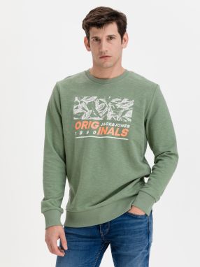 Mikiny bez kapuce pre mužov Jack & Jones - zelená