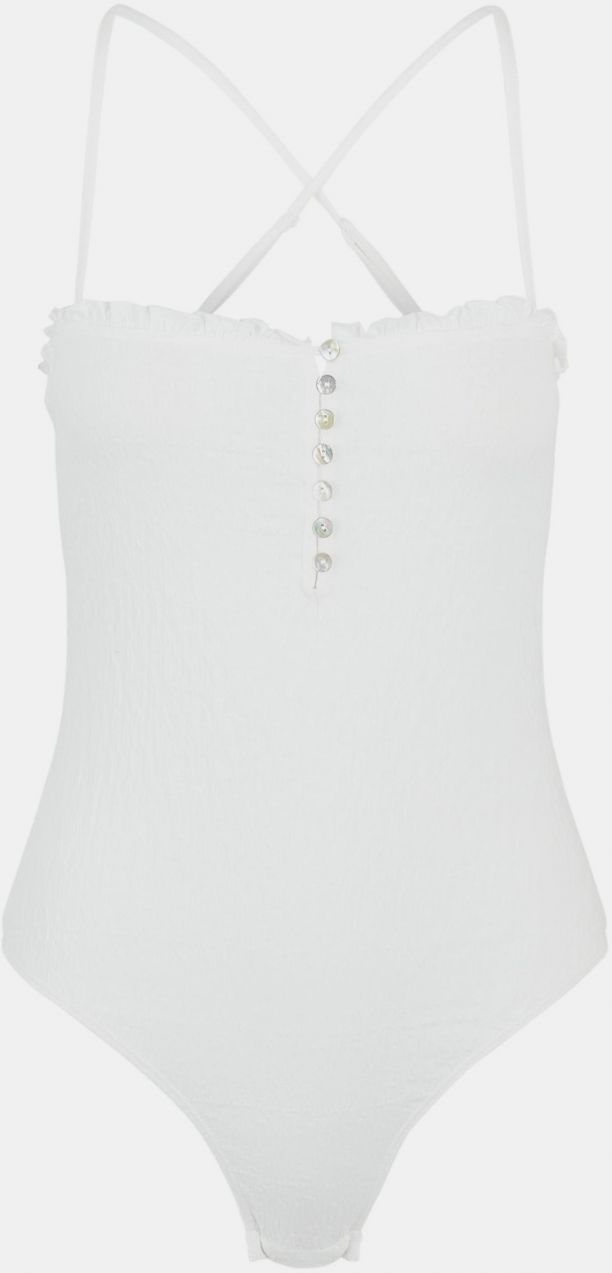 Biele body s gombíkmi Pieces Leaf