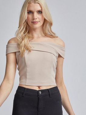 Béžový crop top Dorothy Perkins