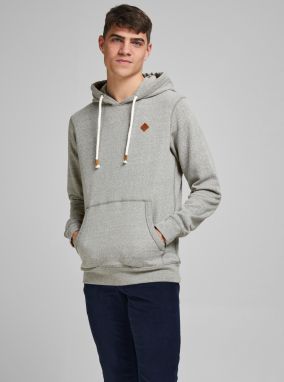 Svetlošedá mikina s kapucou Jack & Jones