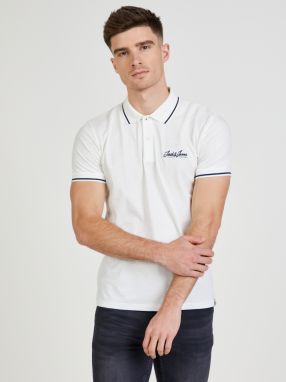 Biela polokošeľa Jack & Jones Tons