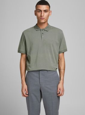 Šedozelená polokošeľa Jack & Jones