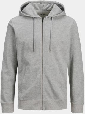 Svetlošedá basic mikina s kapucou Jack & Jones