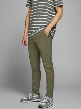 Zelené chino nohavice Jack & Jones Marco