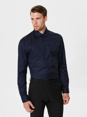 Tmavomodrá formálna slim fit košeľa Selected Homme One New