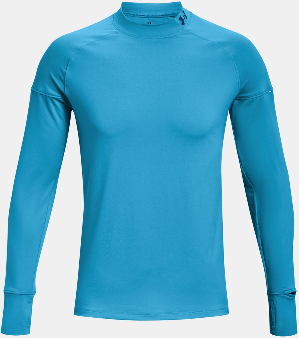 Modré pánske športové tričko Under Armour UA OUTRUN THE COLD LS