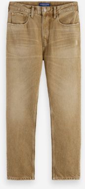 Béžové pánske džínsy rovného strihu Scotch & Soda