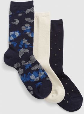 Spodná bielizeň - Vysoké ponožky, 3 páry Farebné