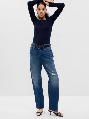 Tričká s krátkym rukávom pre ženy GAP - tmavomodrá