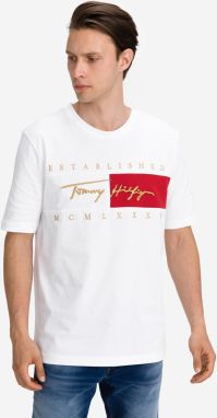 Tričká s krátkym rukávom pre mužov Tommy Hilfiger - biela