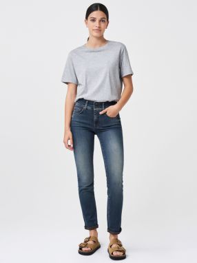 Tmavomodré dámske slim fit rifle Salsa Jeans Secret Trama