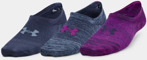 Sada troch párov dámskych športových ponožiek Under Armour UA Breathe Lite Ultra Low 3p v modrej, sivej a fialovej farbe