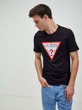 Čierne pánske tričko Guess
