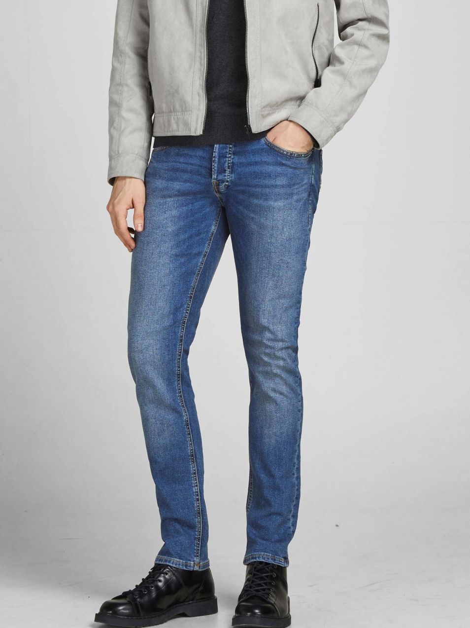 Modré slim fit rifle Jack & Jones Glenn