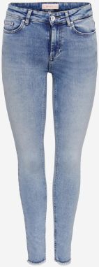 Modré dámske džínsy skinny fit s vyšívaným efektom ONLY Blush