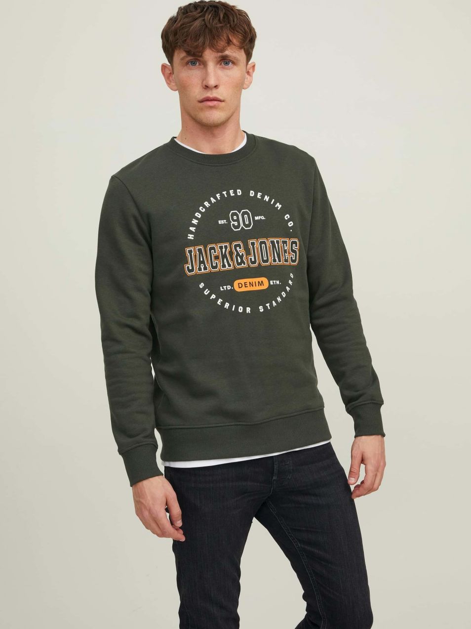 Tmavozelená mikina Jack & Jones Stamp