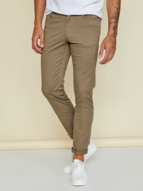 Béžové pánske slim fit nohavice ZOOT.lab Emanuel