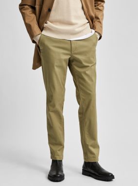 Kaki chino nohavice Selected Homme Miles