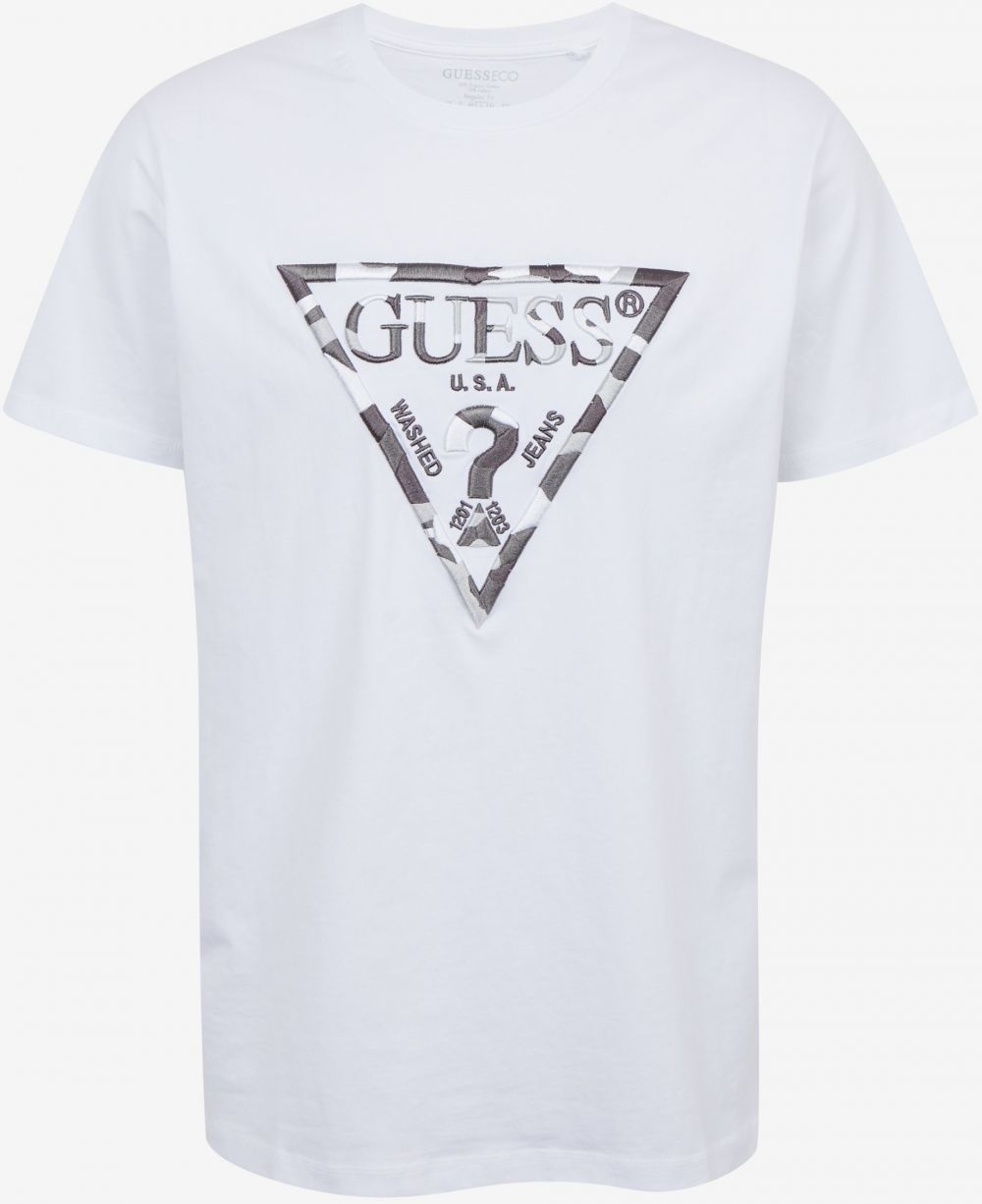 Tričká s krátkym rukávom pre mužov Guess - biela