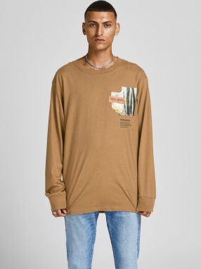 Svetlohnedé tričko Jack & Jones Herritage