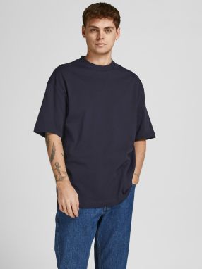 Tmavomodré basic tričko Jack & Jones