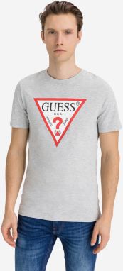 Guess sivé pánske tričko Original Logo