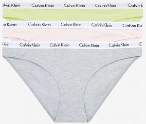 Sada troch nohavičiek v šedej, ružovej a zelenej farbe Calvin Klein