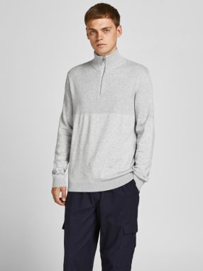 Svetlošedý sveter Jack & Jones Winter Structure