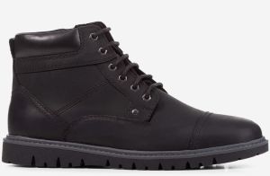 Čierne pánske kožené členkové topánky Geox Ghiacciaio