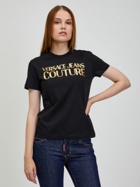 Tričká s krátkym rukávom pre ženy Versace Jeans Couture - čierna