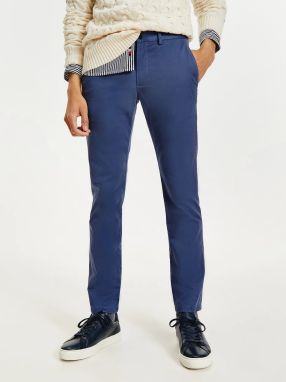 Modré pánske chino nohavice Tommy Hilfiger