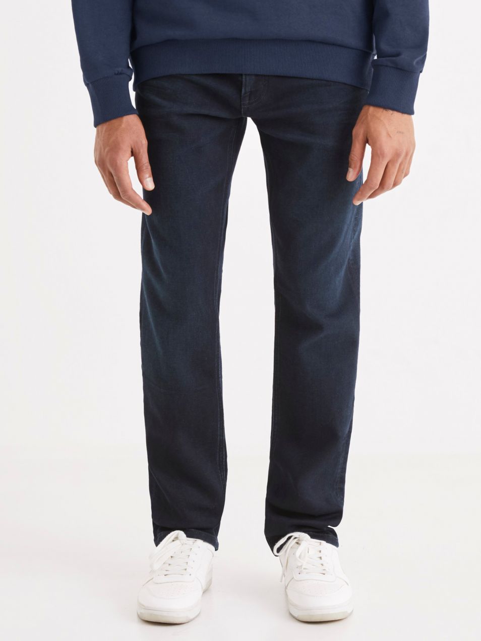Tmavomodré pánske straight fit džínsy Celio C15