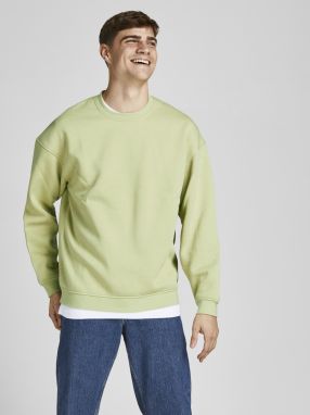 Mikiny bez kapuce pre mužov Jack & Jones - svetlozelená