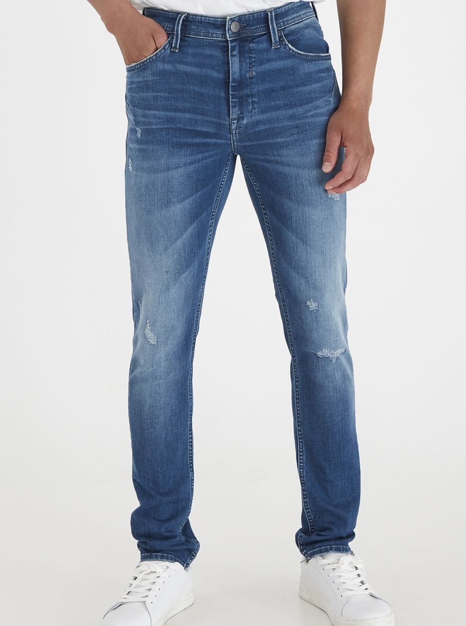 Modré slim fit rifle Blend