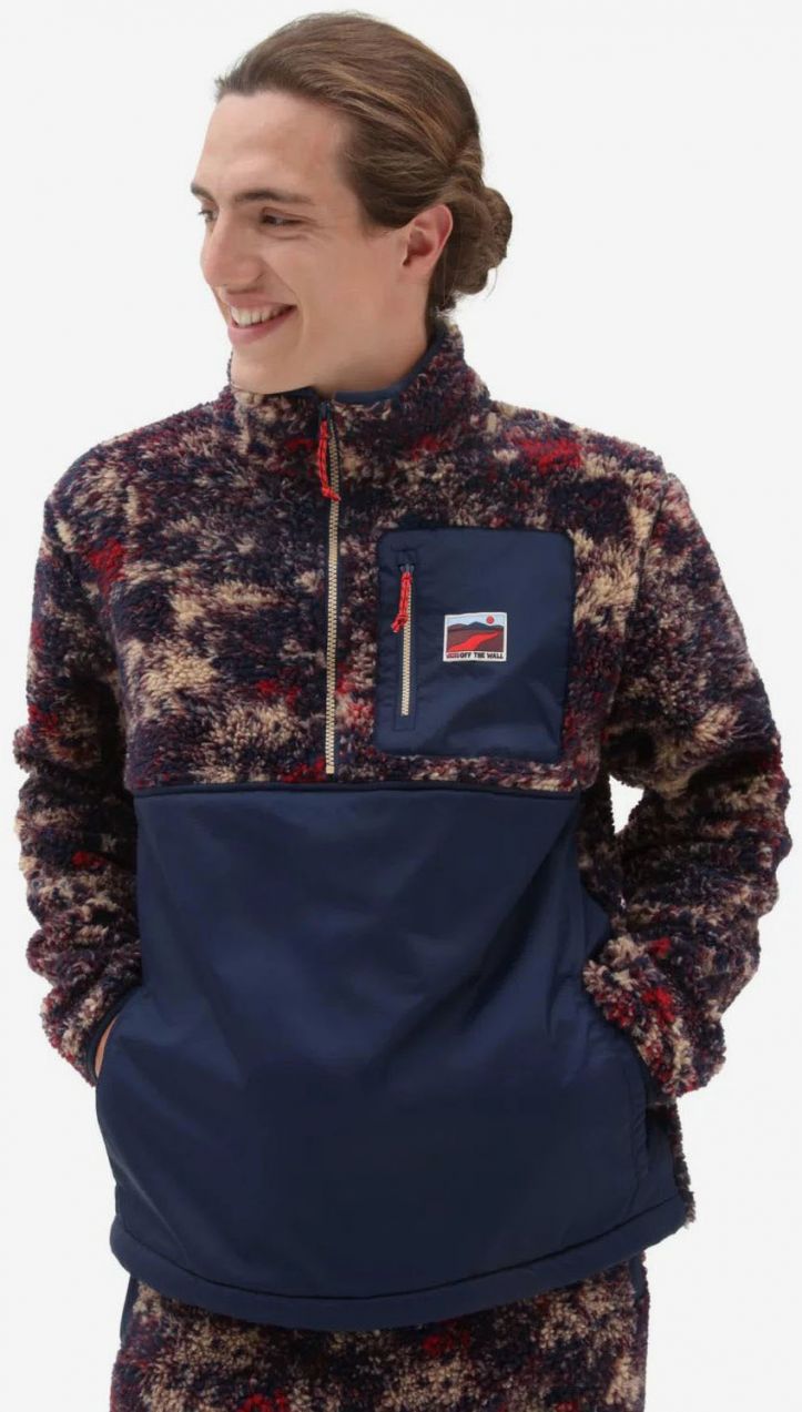 Mikiny bez kapuce pre mužov VANS - tmavomodrá, červená, béžová