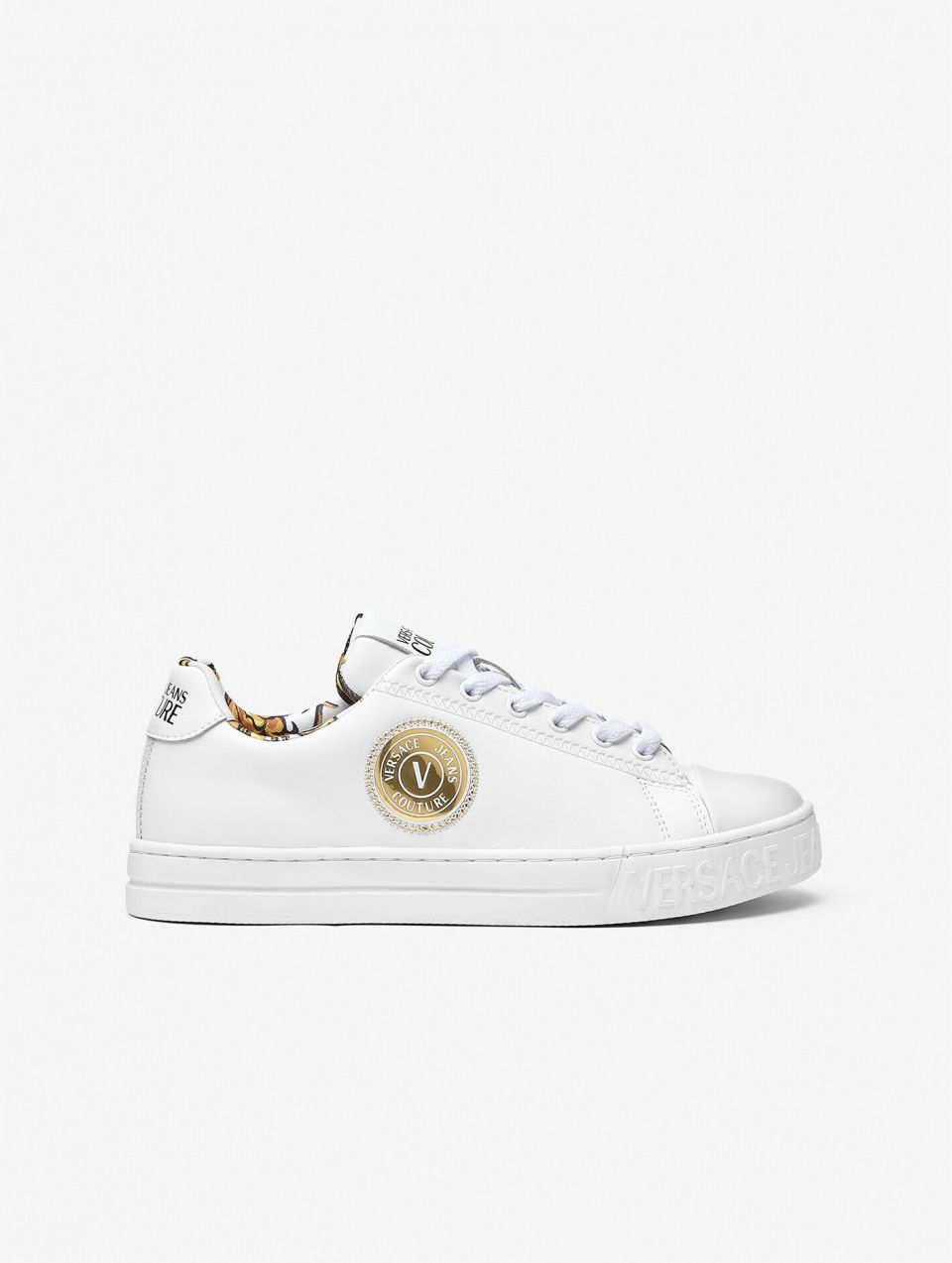 Biele dámske kožené tenisky Versace Jeans Couture