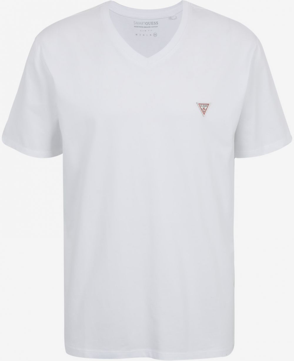 Tričká s krátkym rukávom pre mužov Guess - biela