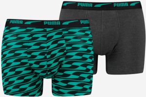 Sada dvoch pánskych boxeriek v zelenej a čiernej farbe Puma