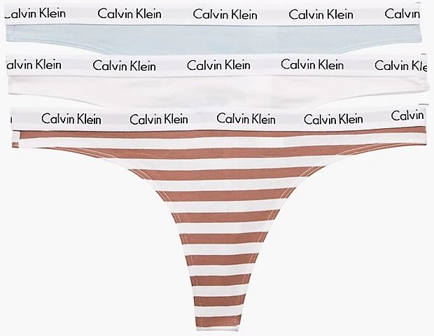 Nohavičky pre ženy Calvin Klein Underwear - biela, svetlomodrá, oranžová