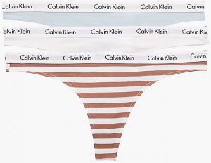 Nohavičky pre ženy Calvin Klein Underwear - biela, svetlomodrá, oranžová
