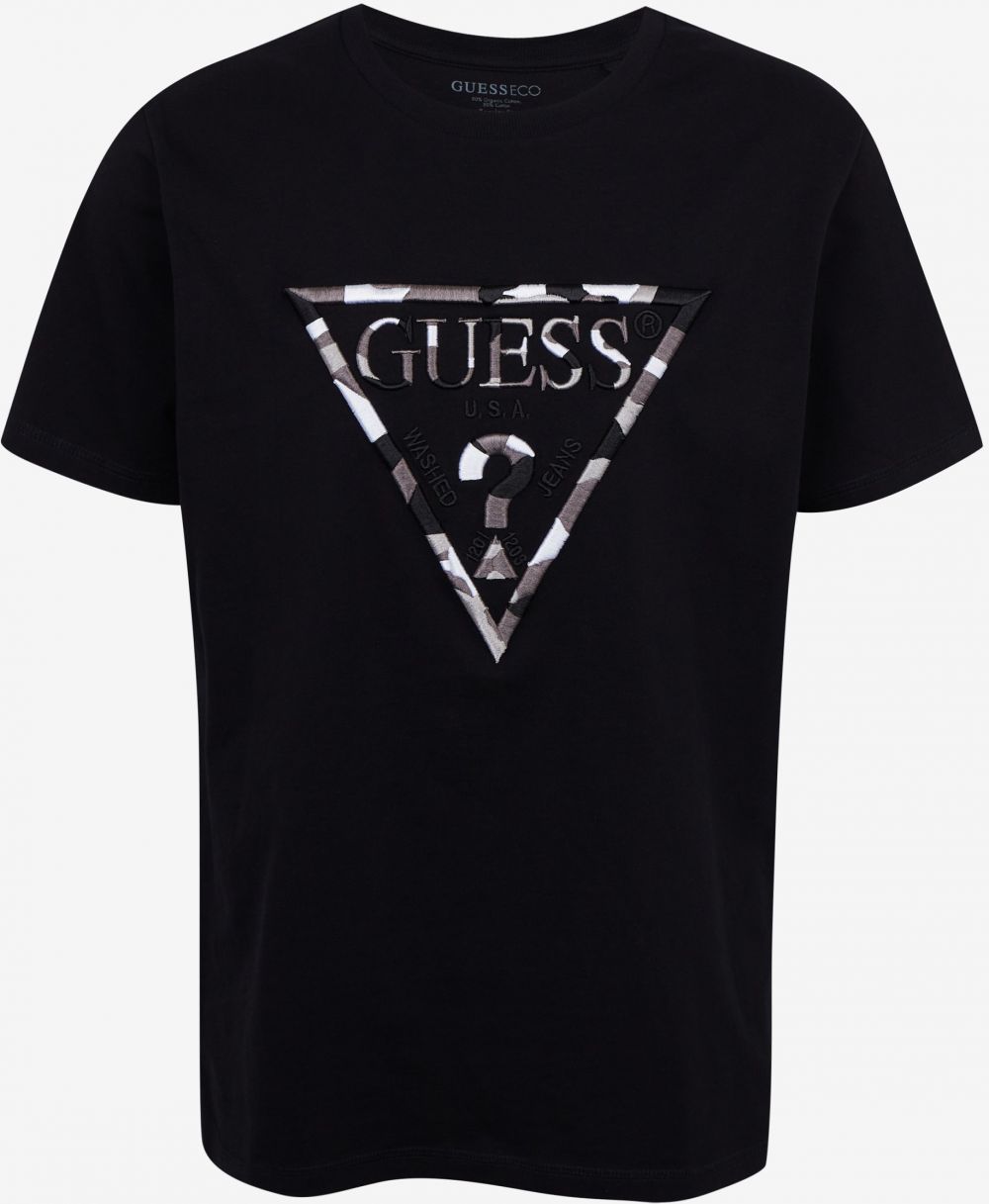 Tričká s krátkym rukávom pre mužov Guess - čierna