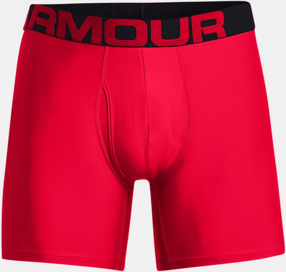 Under Armour 2 pack boxeriek Tech 6in 2 Pack-RED