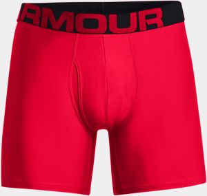 Under Armour 2 pack boxeriek Tech 6in 2 Pack-RED