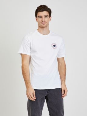 Tričká s krátkym rukávom pre mužov Converse - biela